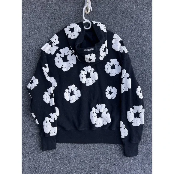 READY MADE X DENIM TEARS COLLAB Black Hoodie Size XL, No Drawstrings! - Picture 4 of 7